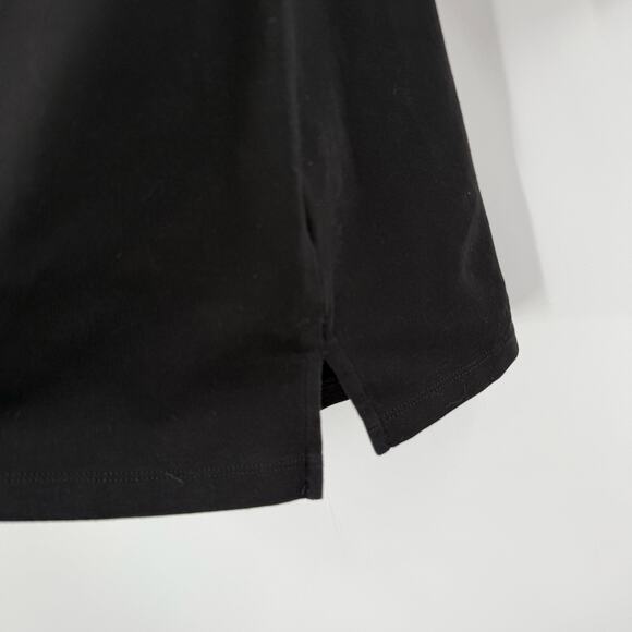 E.L.I. Top Size Medium Black Luxury Knit Peruvian Pima Cotton Stretch Drawstring - Picture 12 of 13